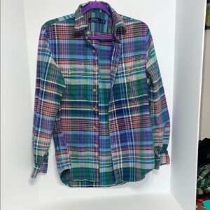 Closet clean out!  Polo by Ralph Lauren Men's Multicolor Plaid Button-Down Shirt